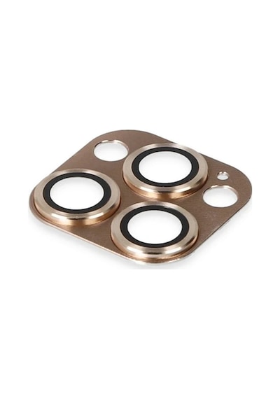 Newface Apple, Uyumlu iPhone 13 Pro Max Pers Alüminyum Kamera Lens Semeglbl - 8 - Gold