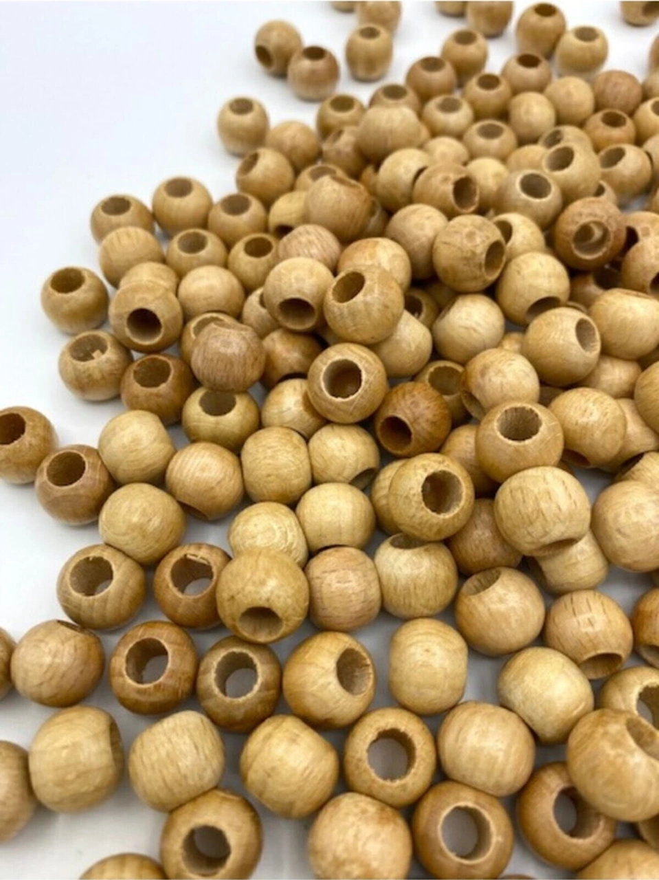 14 Mm Vernikli Ahşap Tahta Boncuk 100 Gram - Ort. 100 Adet