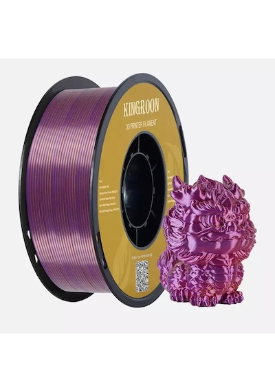 Kingroon 3 Renk Kırmızı - Altın - Mor Pla Silk Filament 1.75 Mm 1000gr