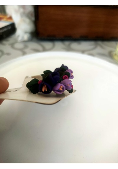Çiçekli Polimer Tasarım Küpe Çok Renkli