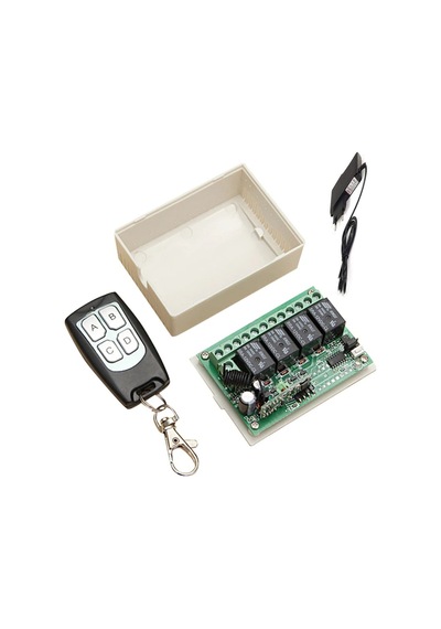 12v Adaptörlü 433 Mhz 4 Kanal Rf Kumanda Devresi Aç Kapa Kontrol Kartı