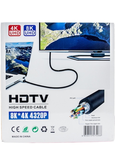 30m Hdmı Kablosu 4k 60hz, 8k, 4k 120hz Destekli Altın Kaplama Konektör Dayanıklı Pvc Kaplama