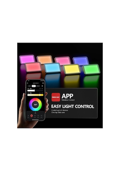 Photoolex Matrix 7 Rgb 7 Inç 36w Profesyonel Video Fotoğraf Ve Canlı Yayın Led Panel Işık - Ls-174-01