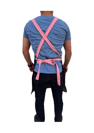 Kot Pembe Çapraz Askılı Askılı Trend Önlük Mavi