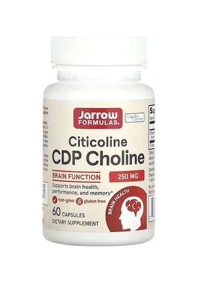 Jarrow Formulas, Citicoline, Sitikolin Cdp Choline, Brain Health And Memory 250 Mg, 60 Caps Jarrow Formulas, Citicoline, Sitikolin Cdp Choline, Brain Health And Memory 250 Mg, 60 Caps