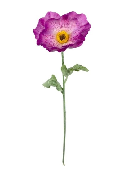 Yapay Çiçek Gelincik Çiçeği Tek Dal Lila Renk 45cm