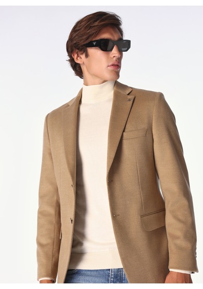 Fabrika Comfort Deve Tüyü Erkek Ceket Regular Fit Düz Ceket Fc4wm-ckt 2409 Camel