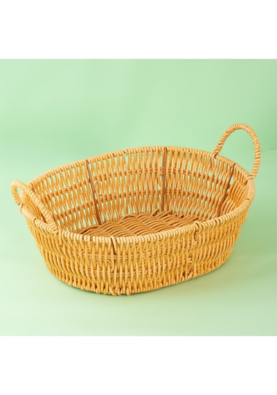 Porsima 302b 3lü Düzenleyici Oval Hasır Sepet Seti Ekmeklik Sepet