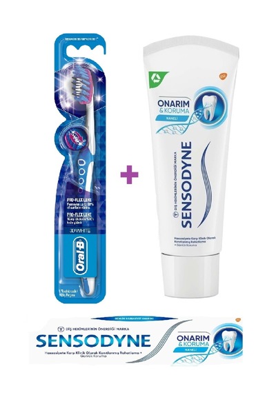 Sensodyne Onarım & Koruma Naneli Diş Macunu 75ml + Oral-b Pro Fle