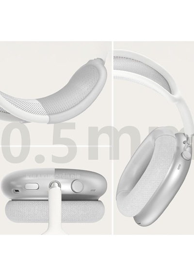 Apple Uyumlu AirPods Max İle Şeffaf Tam Koruma Kılıfı Seti 5 Parça Darbelerden Çizilmelerden Koruma Seti 07