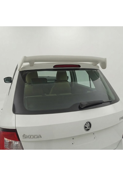 Skoda Fabia 2018-2021 Üniversal Spoiler Boyasız Plastik