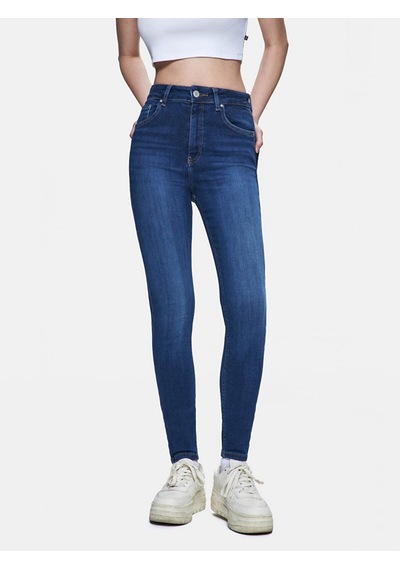 Ltb Marcella X Dar Paça Yüksek Bel Jean Pantolon 010095156015920 55725 Koyu Mavi