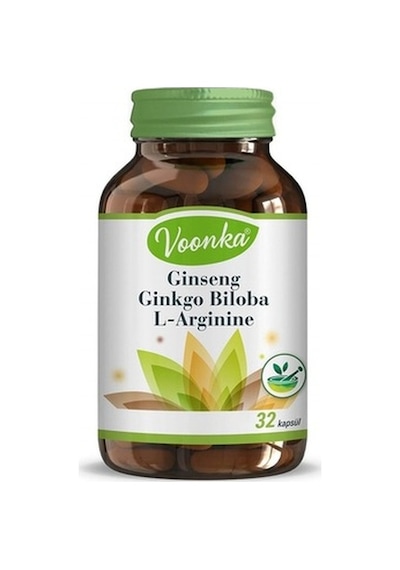 Voonka Ginseng Ginkgo Biloba L-Arginine  32 Kapsül