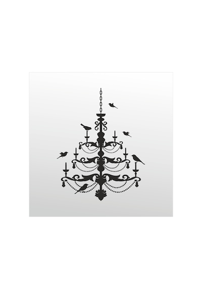Folyo Sticker Kuş Deseni Adkpquy748 20cm Uzunluk Siyah
