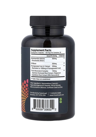 Forest Leaf, Liposomal Nad+, 60 Vegetable Capsules