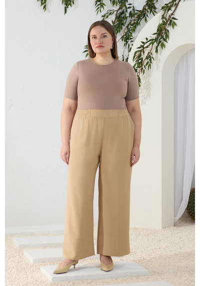 Aker Camel Beli Lastikli Pantolon Camel Camel