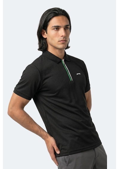 Slazenger Kenshın Erkek Polo Yaka Siyah Tişört