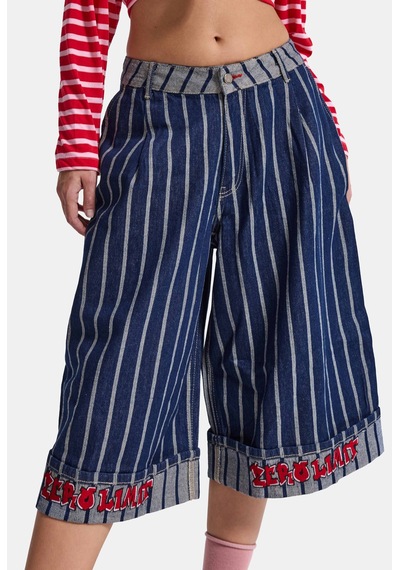 Kadın 7w6-50 Baggy Bermuda Tasarım Şortolon Koyu Mavi