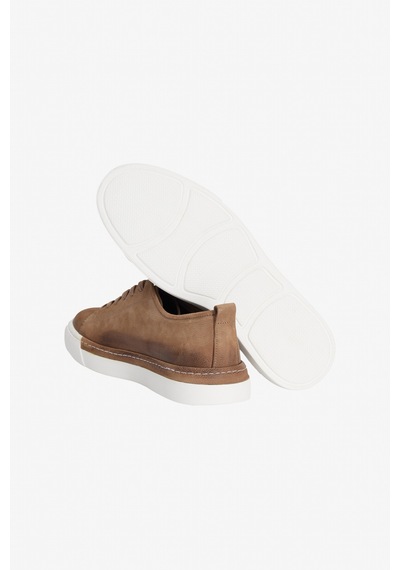 Ac&co Erkek Vızon %100 Nubuk Esnek Rahat Taban Sneaker Ayakkabı Vizon