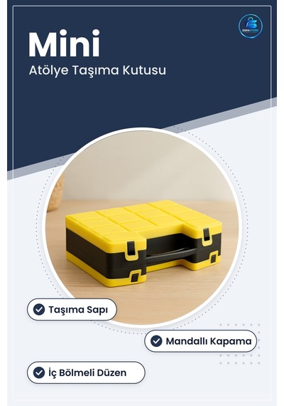 Takım Çantası Combo Plastik Sarı Siyah Mini Atölye Tamir Seti Taş