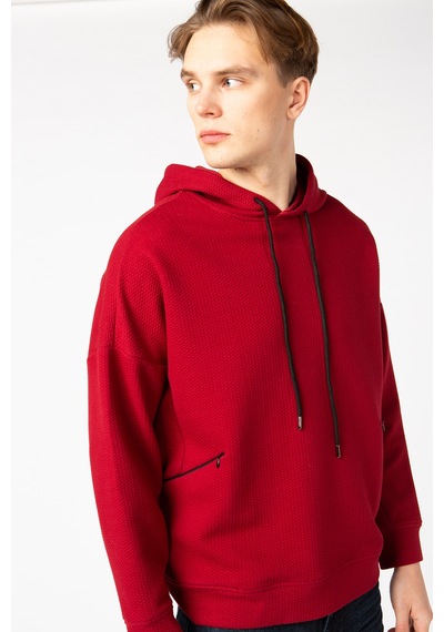 Vigoss Erkek Kapşonlu Sweatshırt 62170-00377 - Bordo