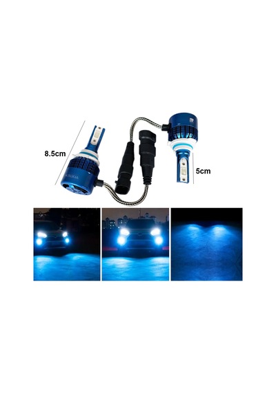 Autogp 9006 Led Xenon Far Aydınlatma Seti Şimşek Etkili Deli Mavi Glv 30.000k