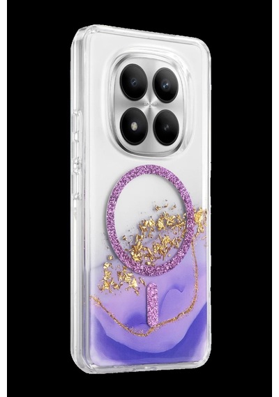 Onegif Redmi Note 15 Pro Plus 5g Lotus Simli Magsafe Kapak - Mor Bz8683140941499