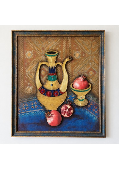 İbrik Ve Nar Filografi Tablo 61x71 Cm