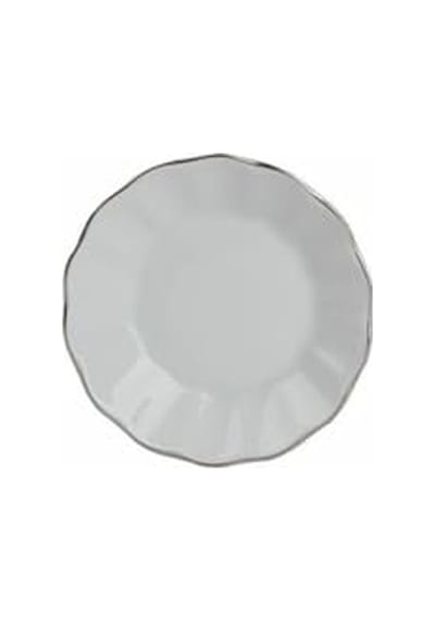 Yaldızlı Çay Tabağı Platinbeyaz Çok Renkli