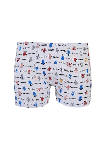 Tutku 12li Erkek Çocuk Renkli Boxer Desenli Baskılı Pamuklu Rahat Karışık