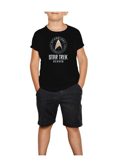 Zepplin Giyim Star Trek Beyond Logo Siyah Çocuk Tişört