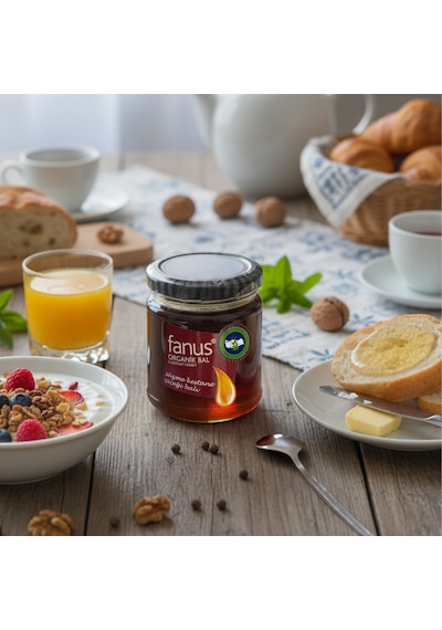 Fanus Organik Süzme Kestane Balı 225 G