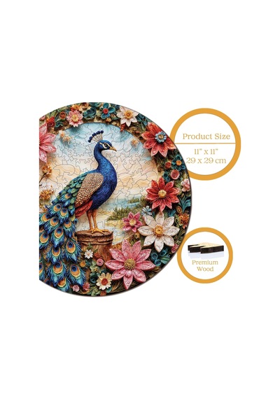Ahşap Puzzle Yetişkin - Çiçek Açan Zarafet - 252 Parça, 29 X 29 Cm - Yapıştırıcı Folyo Dahil - Benzersiz Şekilli Parçalar & Özel Figürler - A1-15