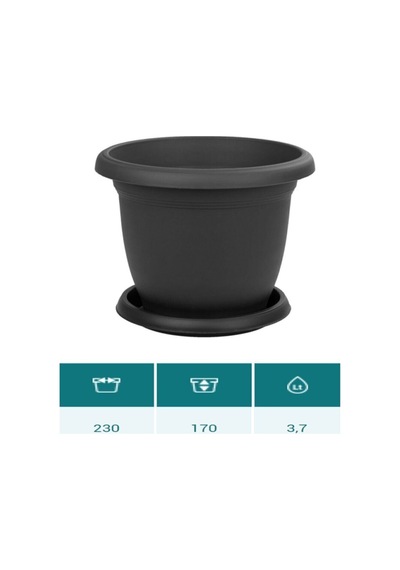 Ucuzzavm Villa Saksı 3.7 Litre Antrasit