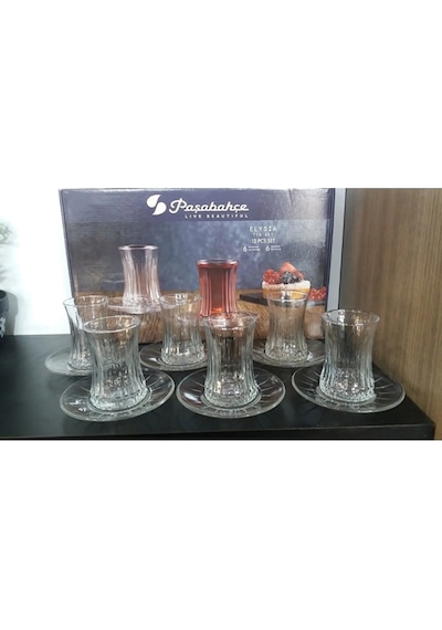 950054 Elysia 12 Parça 6 Kişilik Çay Seti Şeffaf