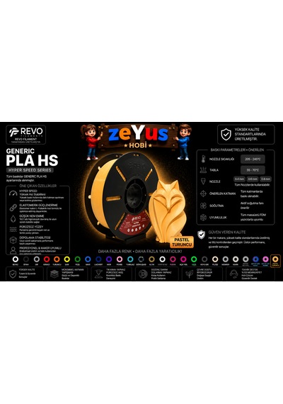 Generic Pla Hs Hyper Speed Filament Pastel Turuncu 1.75 Mm 1000 Gr