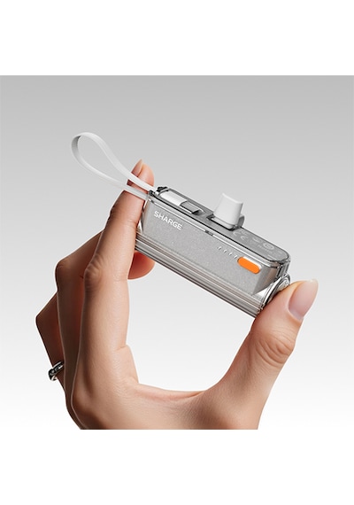 Sharge Flow Mini - Kompakt Ve Hızlı Taşınabilir Powerbank - Gümüş