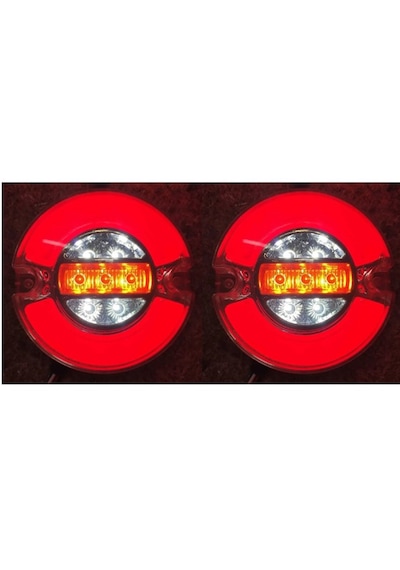 2 Adet Neon Led Stop Lamba 12-24 Volt 4 Fonksiyonlu 9 Cm