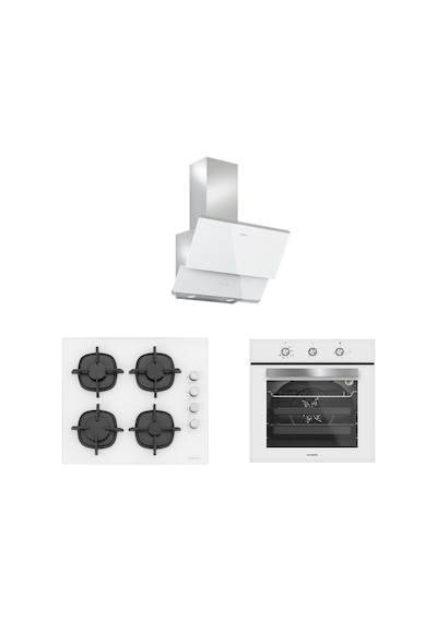 Silverline BO6503W01 - CS5343W01 - 3490 Oslo 60 Beyaz Ankastre Set