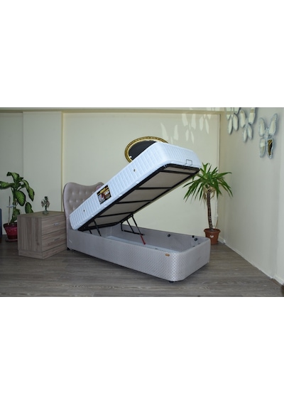 Bengimobilya Baza Başlık Ful Ortopedik Pamuk Pedli Yatak Standart Silini Model