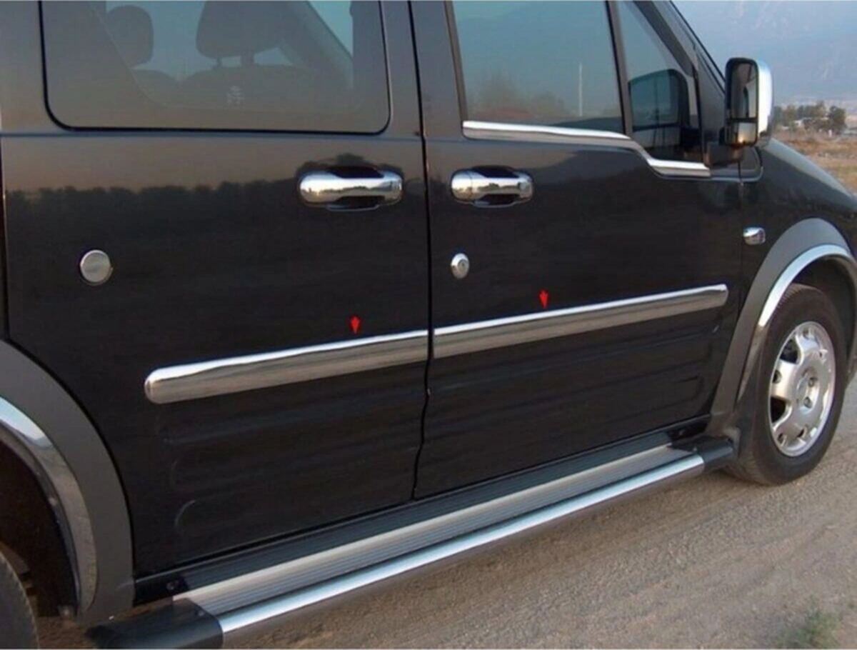Ueskrom Ford Connect Ford Connect 2002-2009 Krom Yan Kapı Çıtası 4 Parça Paslanmaz Çelik