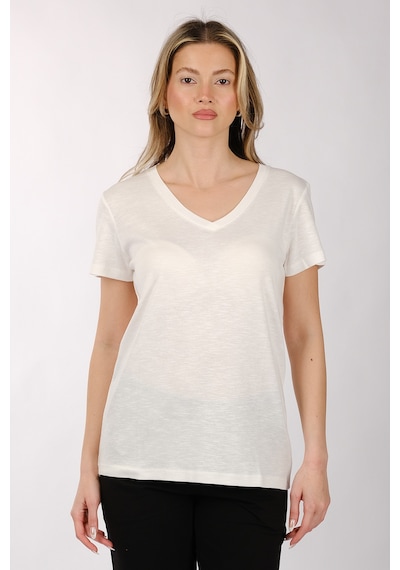 Daıdo Kadın T-shirt 19y311900982 Ekru