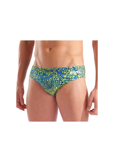 Arena Snakeskin Briefs Erkek Yeşil Yüzücü Mayosu 010162506