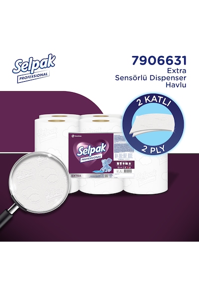 Selpak Professional Extra Sensörlü Havlu, 21 Cm, 135 Metre