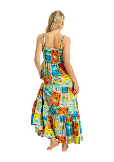 Roxy Roxy Atlas Sunshine Coastline Maxi Kadın Elbise Xbyr Çok Renkli