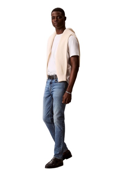 Calvin Klein Lv04rf742g Slim Taper Erkek Jean Pantolon Mavi