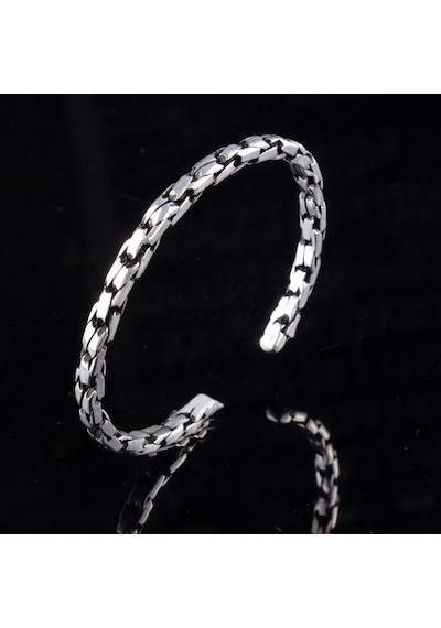 Omar Silver Erkek Zincir 925 Ayar Gümüş Bileklik
