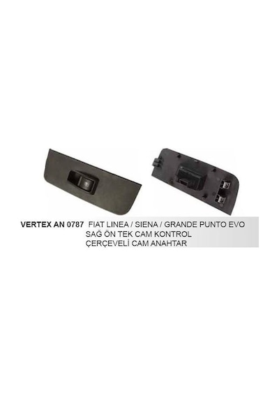 Cam Anahtarı Tekli Sağ Siena Linea Grande Punto Çerçeveli 735379275 Dodo An0787