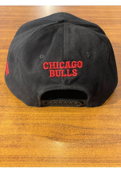 Hamze Chicago Bulls Nba Nakış Hip Hop Snapback Rapper Şapka Cap Siyah - Kırmızı