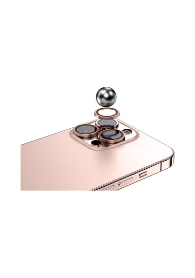 Apple iPhone Uyumlu  13 Znth Mikro Kamera Lens Koruyucu - Rose Gold Altın
